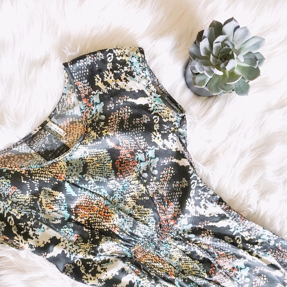 buffalo / silky snakeskin print dress
